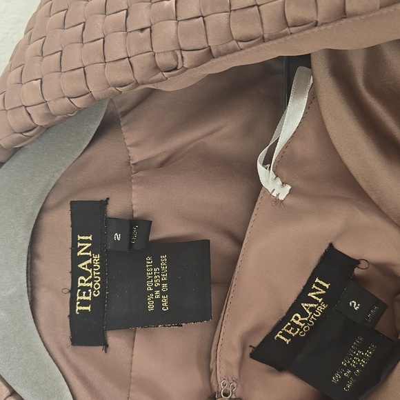 Terani Taupe Blazer And Dress Set 2P - Picture 2 of 14